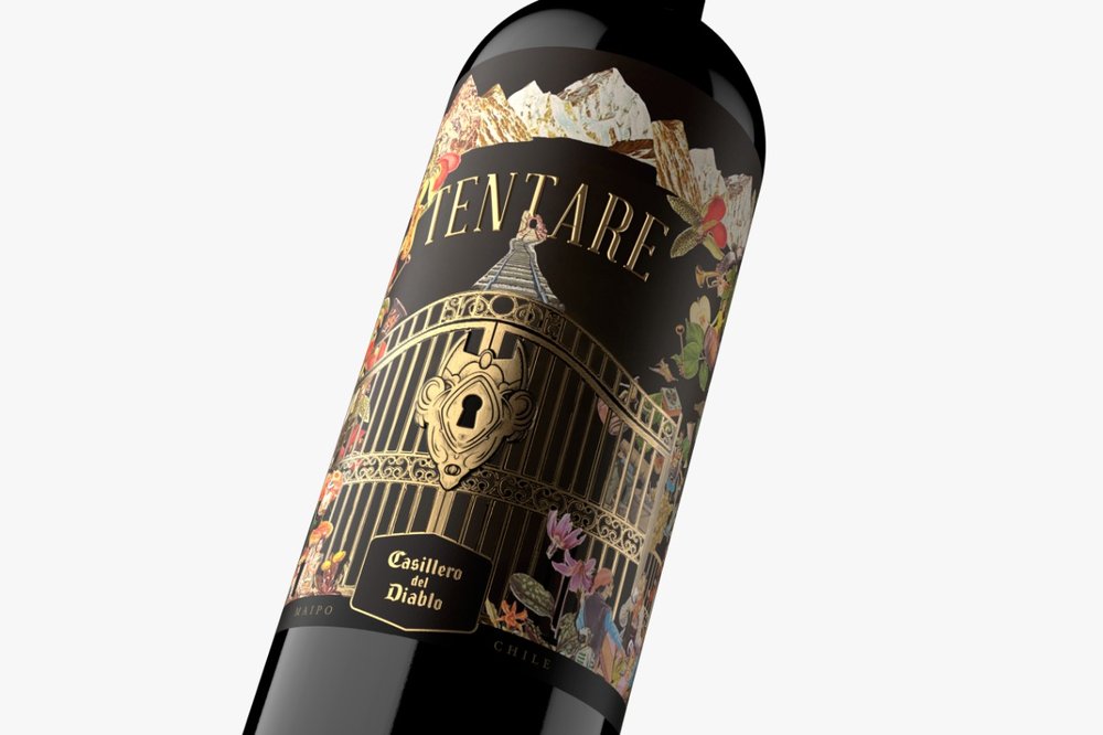 Etiqueta Tentare de Casillero del Diablo ilustrada por BER